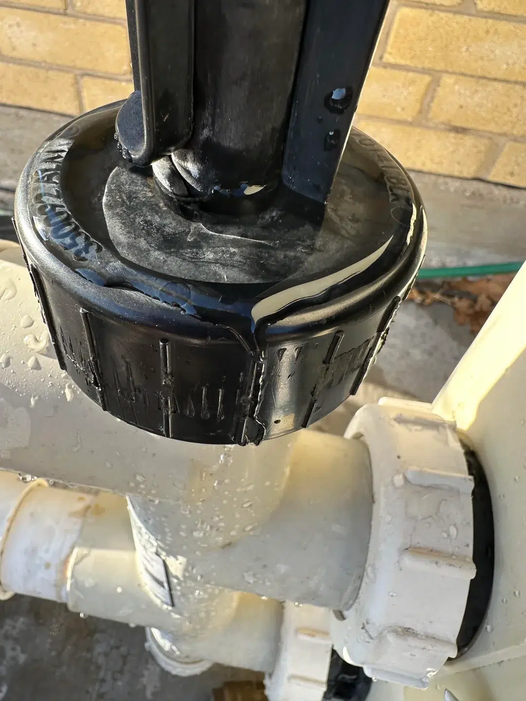 leaking backwash valve